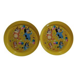 Zak! Yellow Bluey Plastic Plates Kids Party Supplies Bingo Bandit Chilli 7.5 Zak